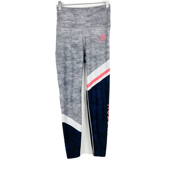 WITH Wear It To Heart x Peloton Colorblock Leggings Gray Retro Size Medium M L26 - Picture 1 of 11